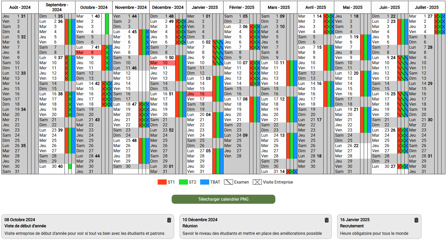 image calendrier